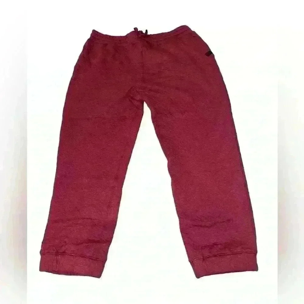 Lunya MENS Lahgo Restore Double Faced Fleece Sweats Brand New red 2XL